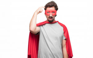 man-in-superhero-dress-thinking